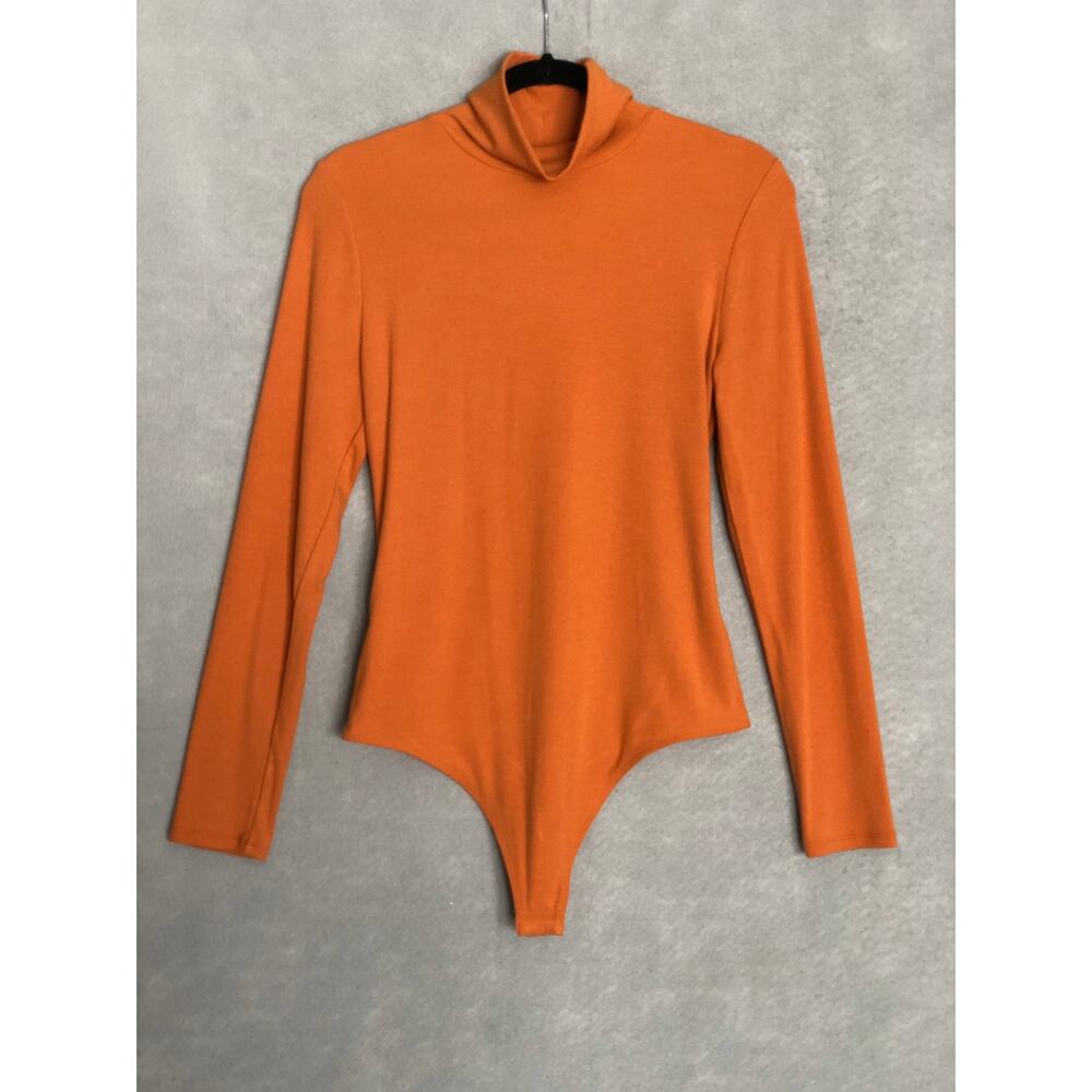 Chelsea & Violet Knit Jessica Bodysuit Women's Large Golden Morning Glory NEW